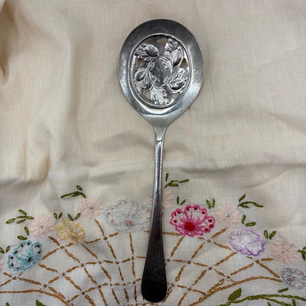 Sheffeld England Serving Utensil Vintage Silver Plated Art Deco Collectible